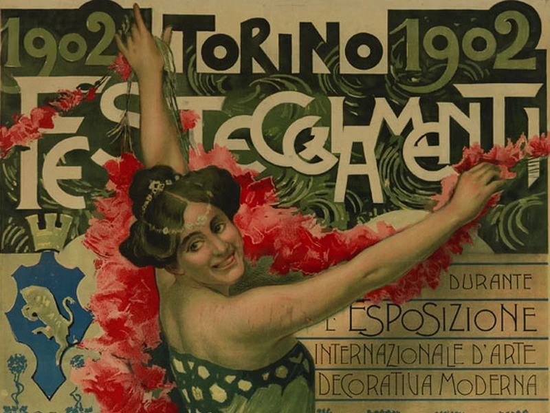 1863-Giovanni Battista Carpanetto - 1902 Torino Festeggiamenti durante l'Esposizione Internazionale d'Arte Decorativa Moderna